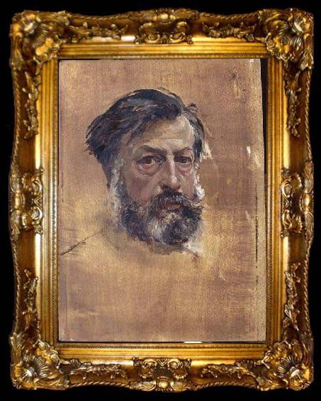 framed  Jean-Louis-Ernest Meissonier Self portrait, ta009-2
